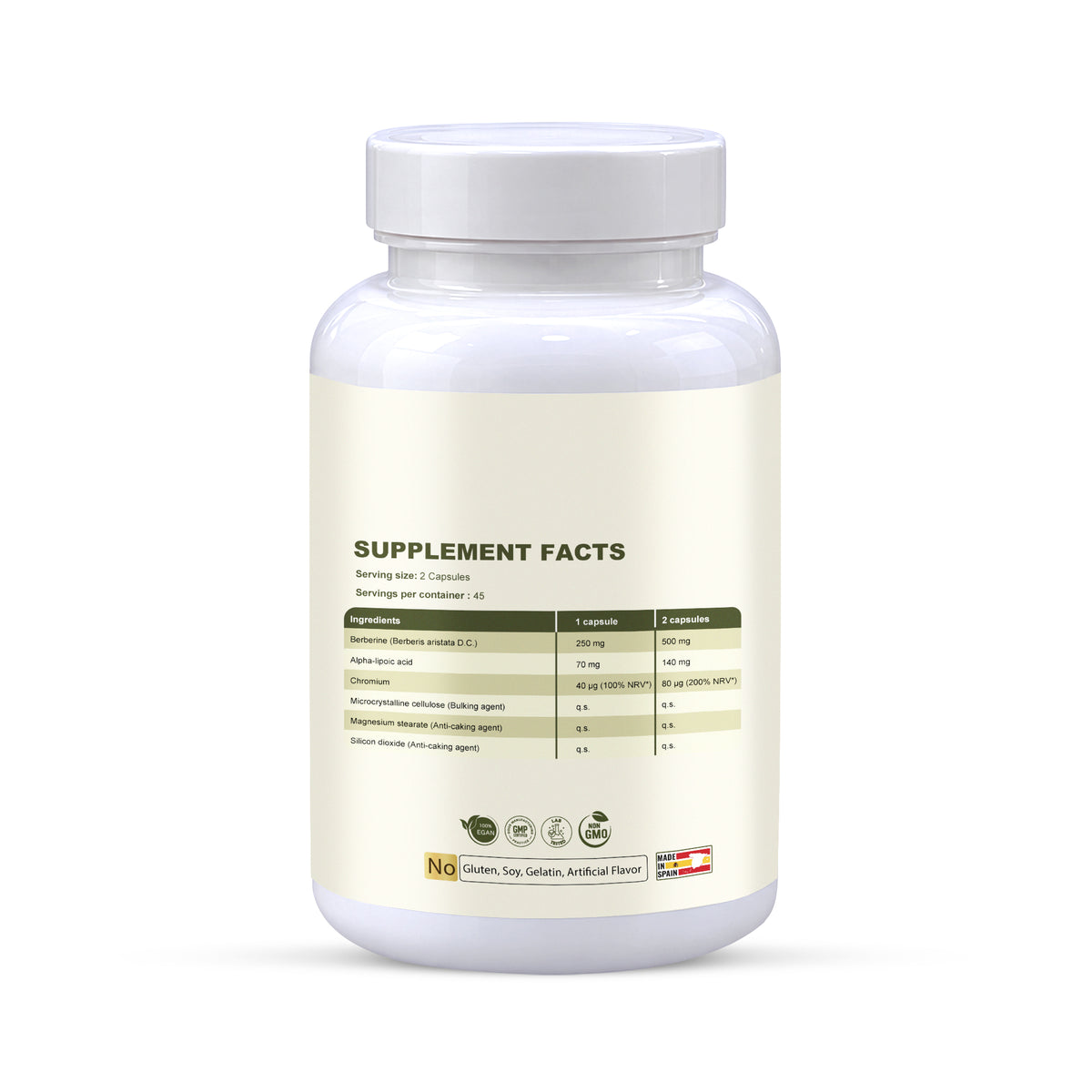 Floragate Berberine with ALA & Chromium – 90 Veg Capsules