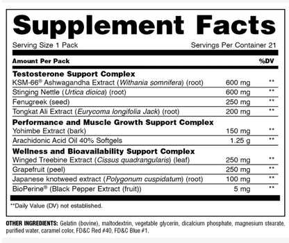 Universal Nutrition Animal Test 21 packs