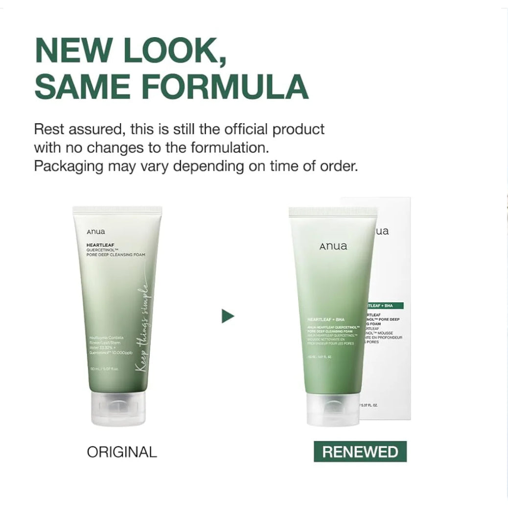 Anua Heartleaf Quercetinol Facial Deep Pore Cleansing Foam