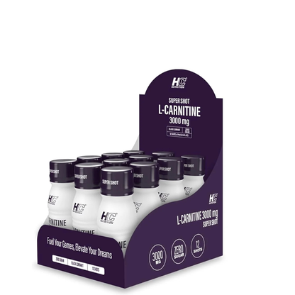 HC Nutrition L-Carnitine Black Current Flavor 3000MG, 12 Shots