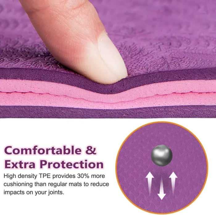 SKY LAND TPE Yoga Mat, Anti-Slip Exercise Mat