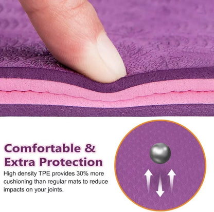 SKY LAND TPE Yoga Mat, Anti-Slip Exercise Mat