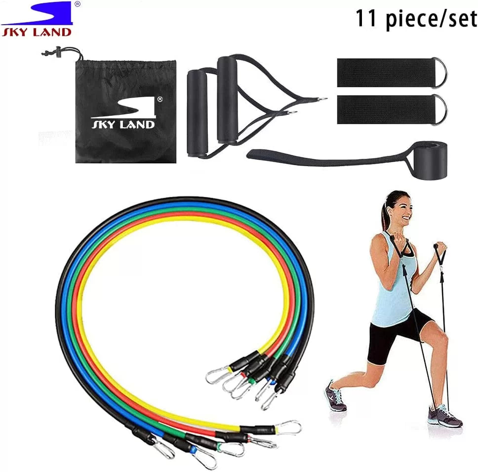SKY LAND Resistance Bands High Quality 11 Piece Set