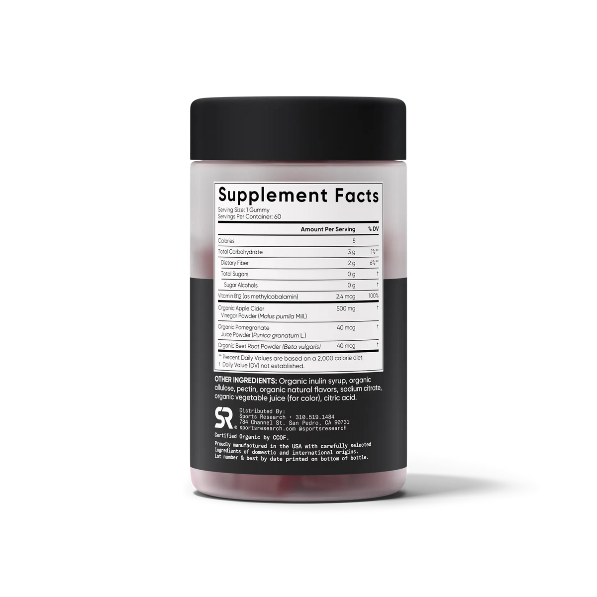 SR Organic Apple Cider Vinegar Gummies 500mg