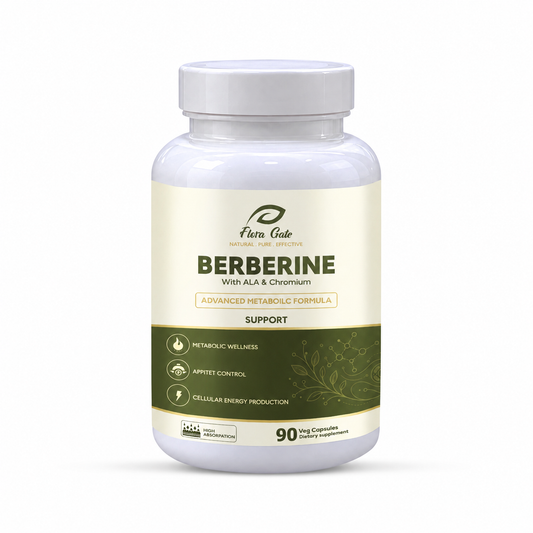 Flora Gate Berberine with ALA & Chromium – 90 Veg Capsules
