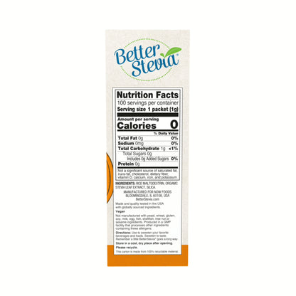 NOW Better Stevia 100 packets