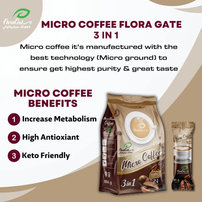 Bundle 4 packs floragate microcoffee 2 in 1 , without sweetener