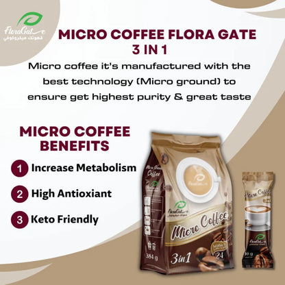 Bundle 4 packs floragate microcoffee 2 in 1 , without sweetener
